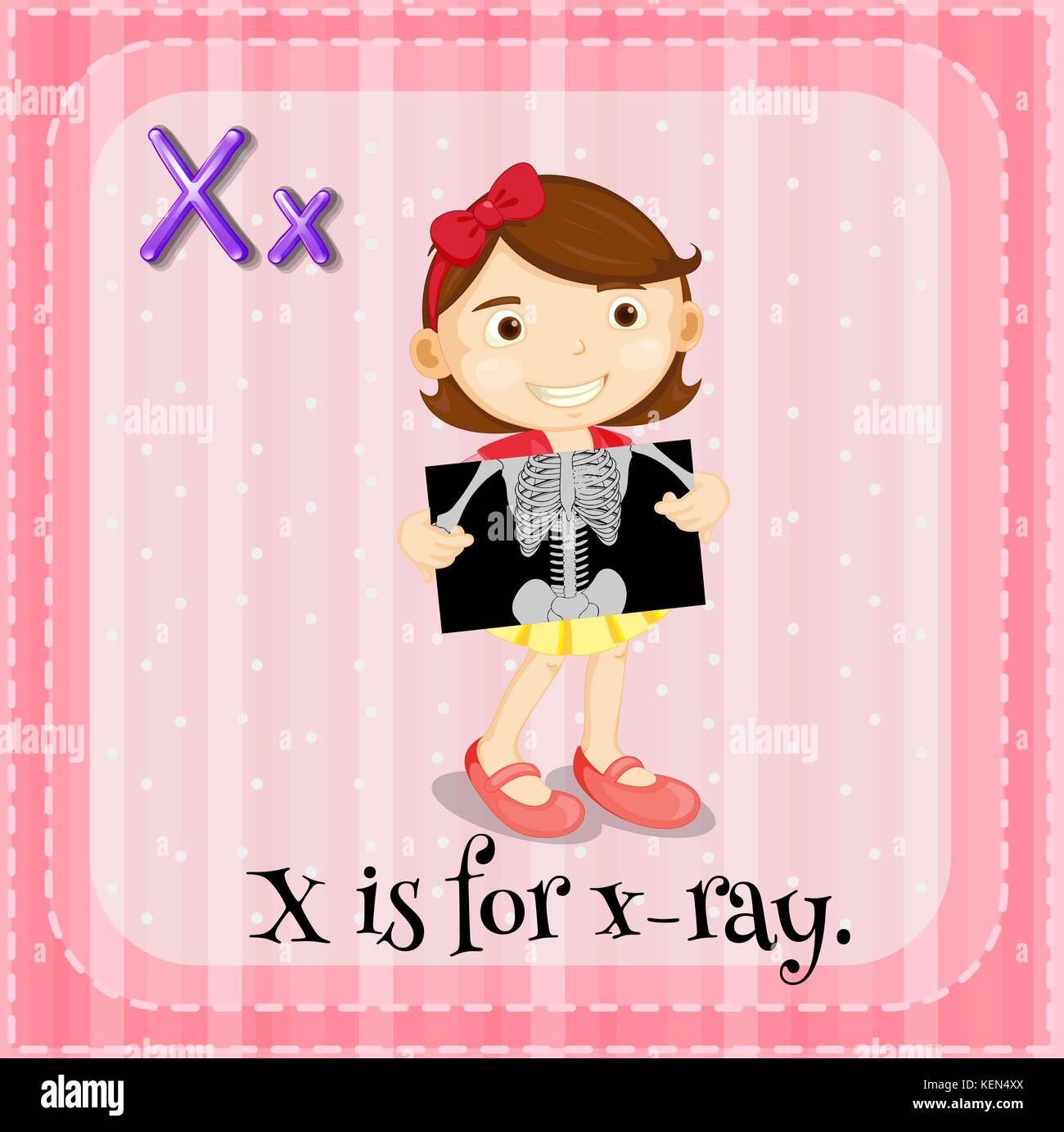 Illustration of a letter X is for x-ray Stock Vector Image & Art - Alamy