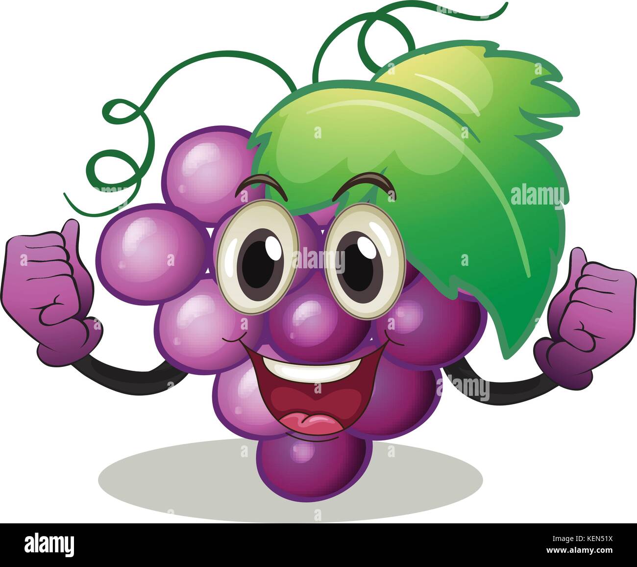 Illustration of grape with face Stock Vector Image & Art Alamy