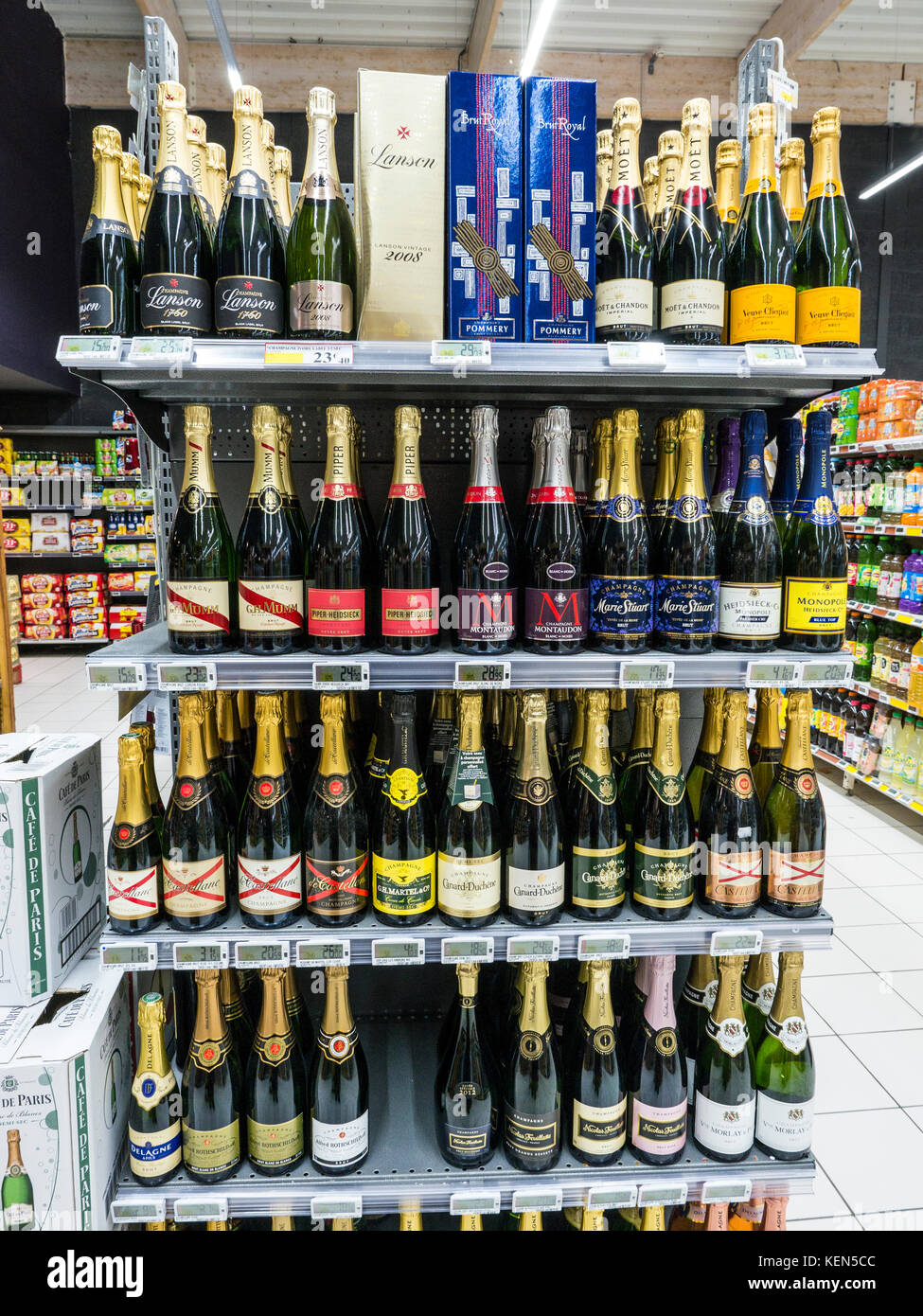 FRENCH SUPERMARKET CHAMPAGNE EURO PRICE TICKET TAG LABELS French