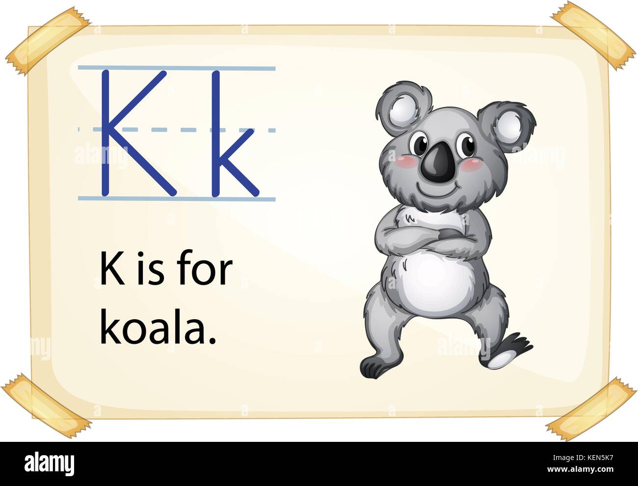 Vakman kiezen Versnel A letter K for koala on a white background Stock Vector Image & Art - Alamy