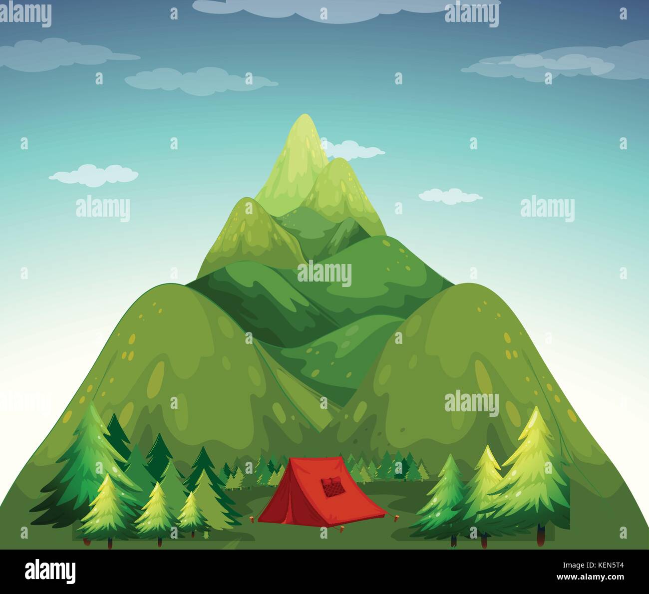 A camping tent at the forest Stock Vector Image & Art - Alamy