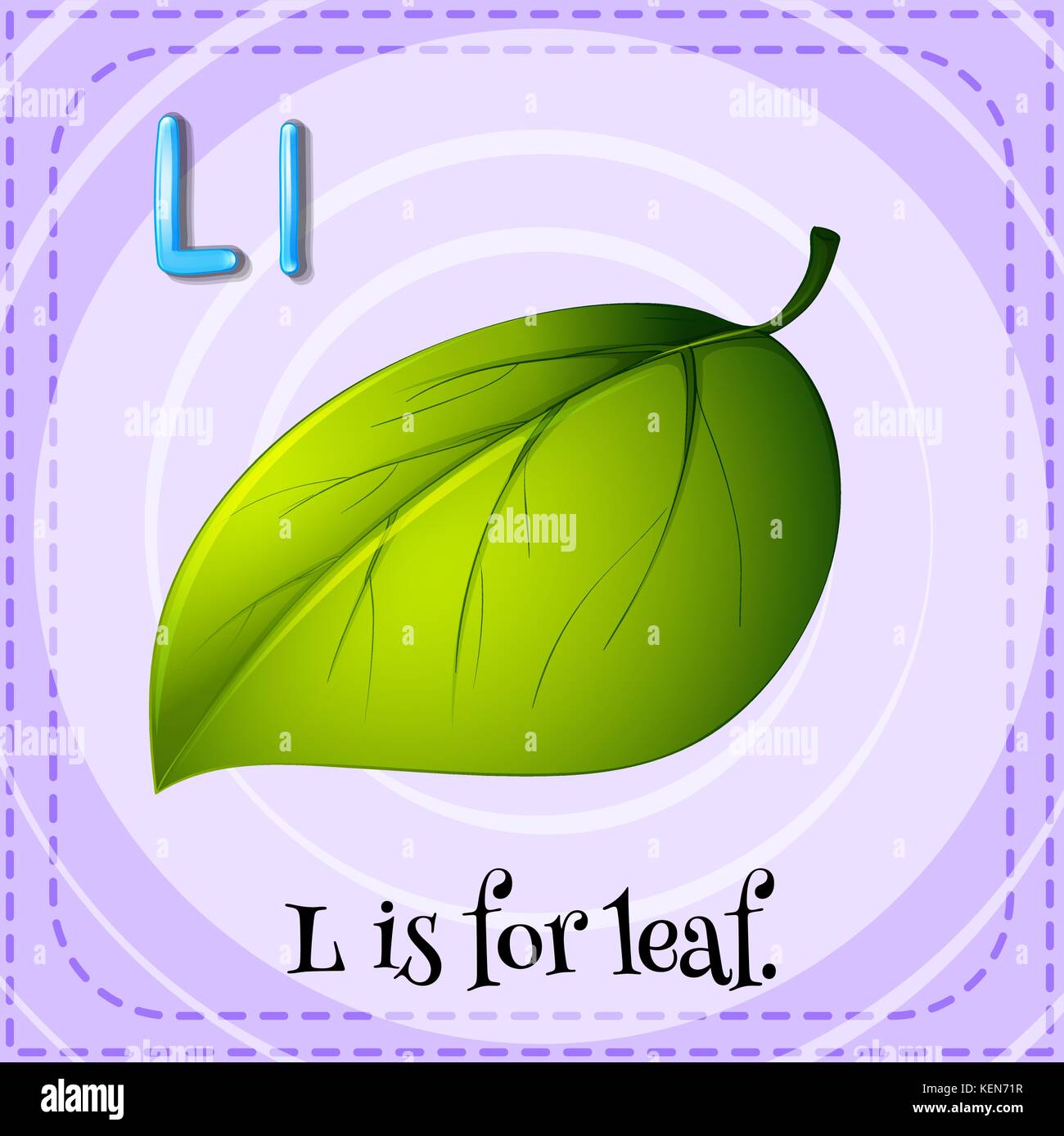 Illustration of a letter L is for leaf Stock Vector Image & Art - Alamy
