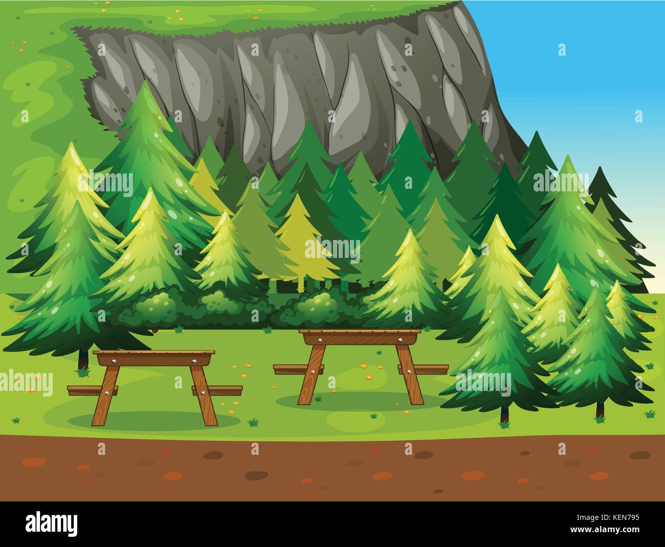 Outside seats tables Stock Vector Images - Alamy