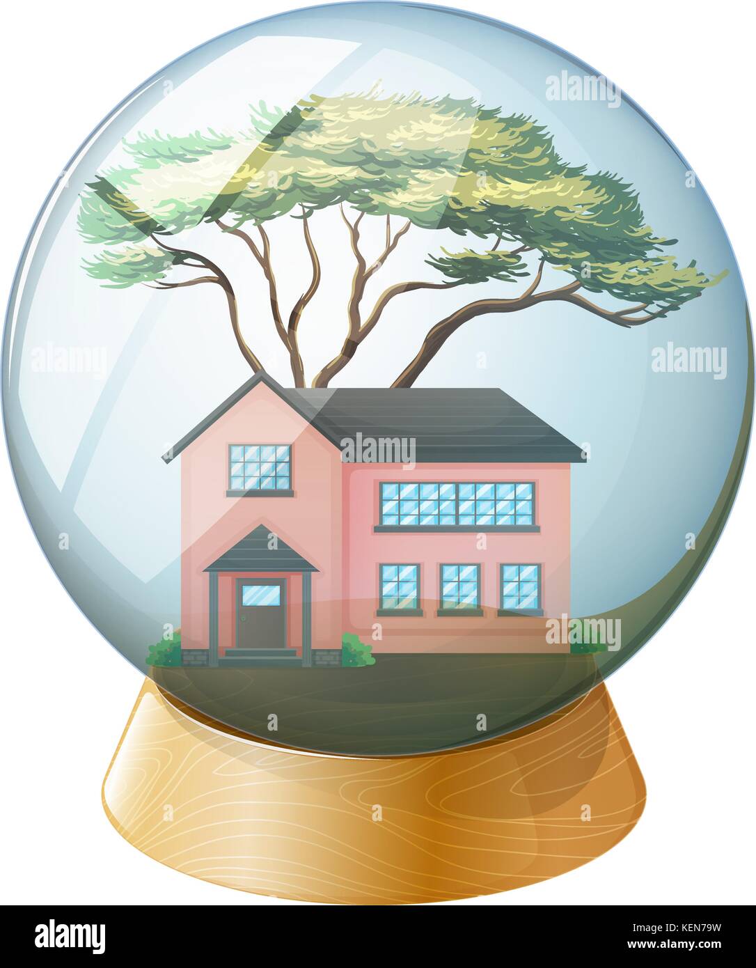 Pink House Stock Vector Images - Alamy