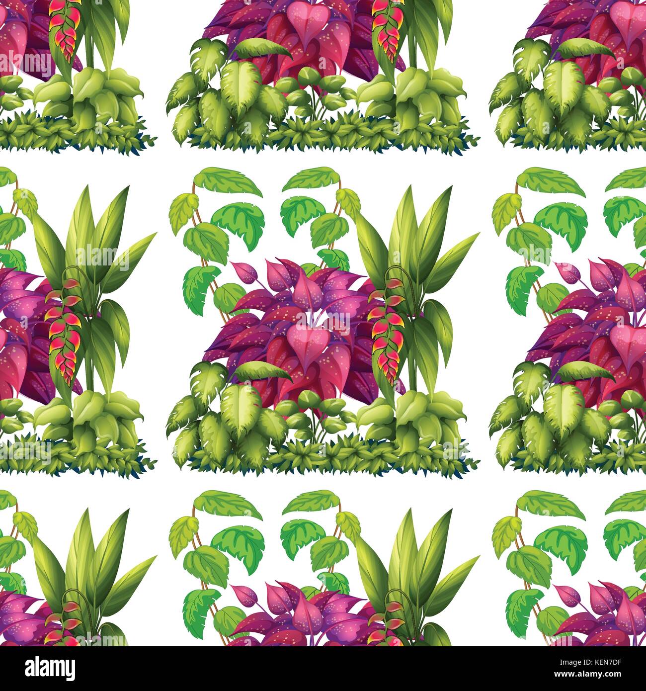 Illustration of a seamless plants Stock Vector Image & Art - Alamy