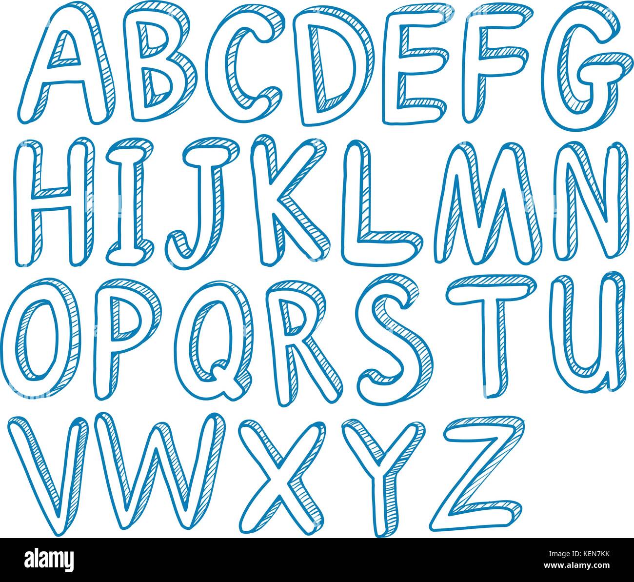 Illustraion of English alphabet Stock Vector Image & Art - Alamy