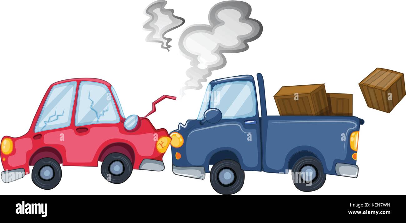 Two car crash cartoon hi-res stock photography and images - Alamy