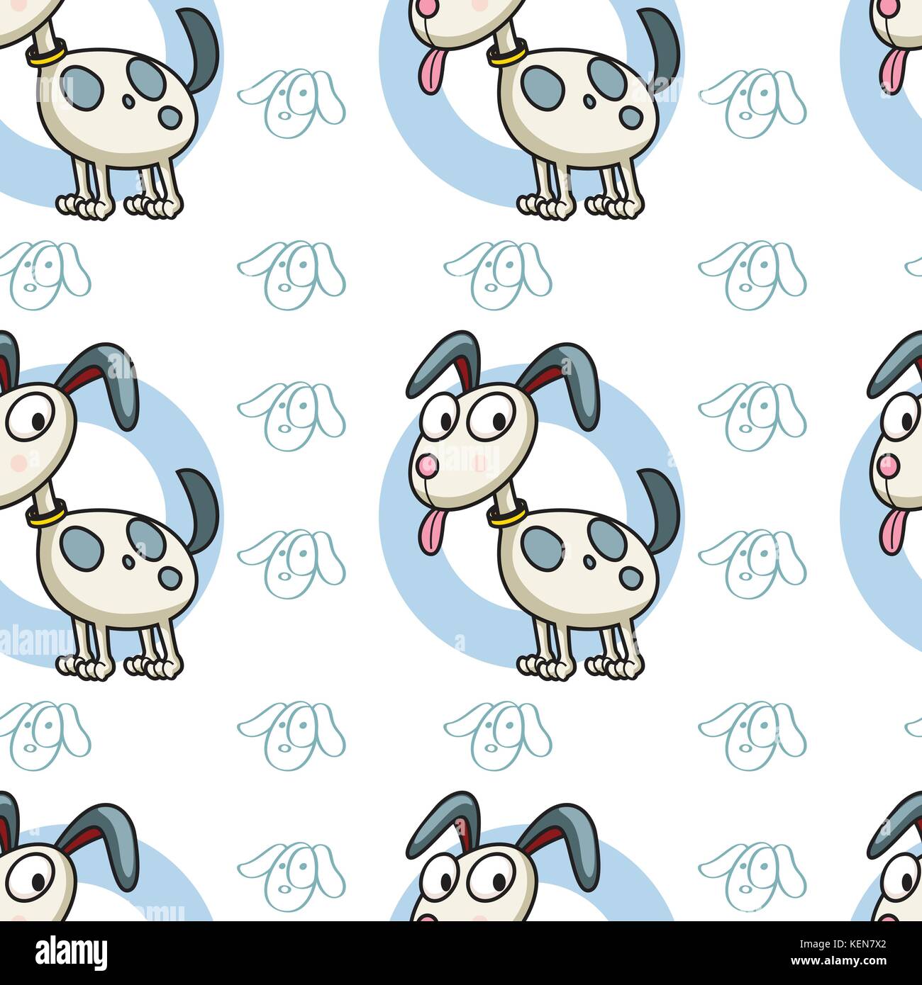 Illustration of a seamless cute dog Stock Vector Image & Art - Alamy