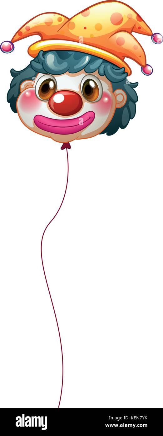 Illustration of a clown balloon on a white background Stock Vector ...