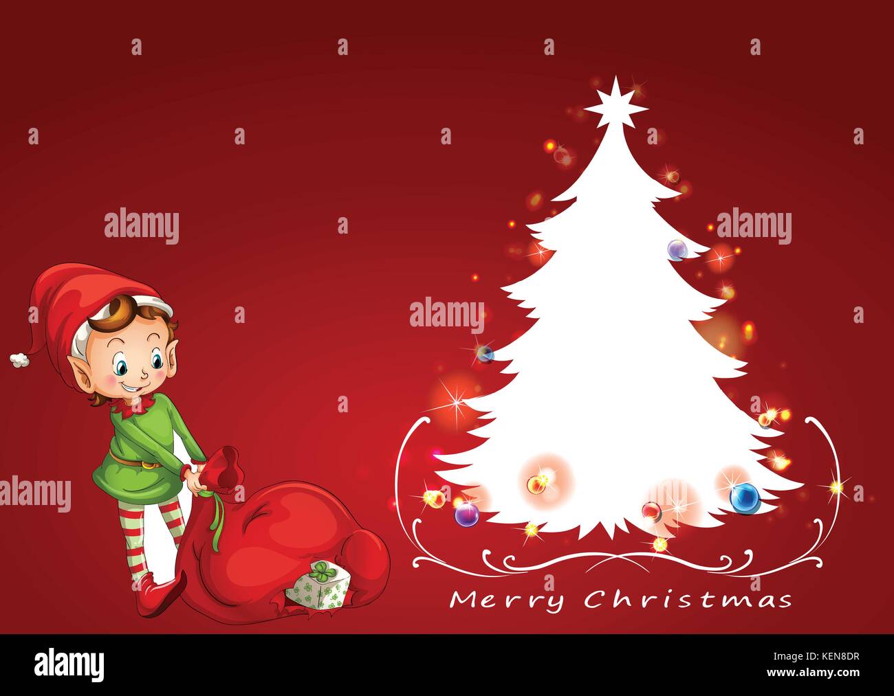 Joyful celebration christmas woman Stock Vector Images - Alamy