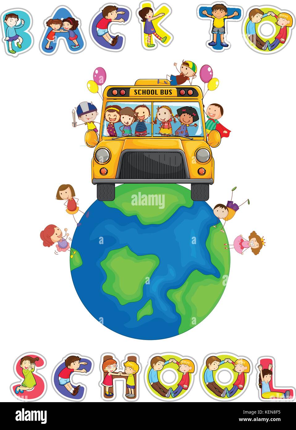 Illustration of back to school poster Stock Vector Image & Art - Alamy