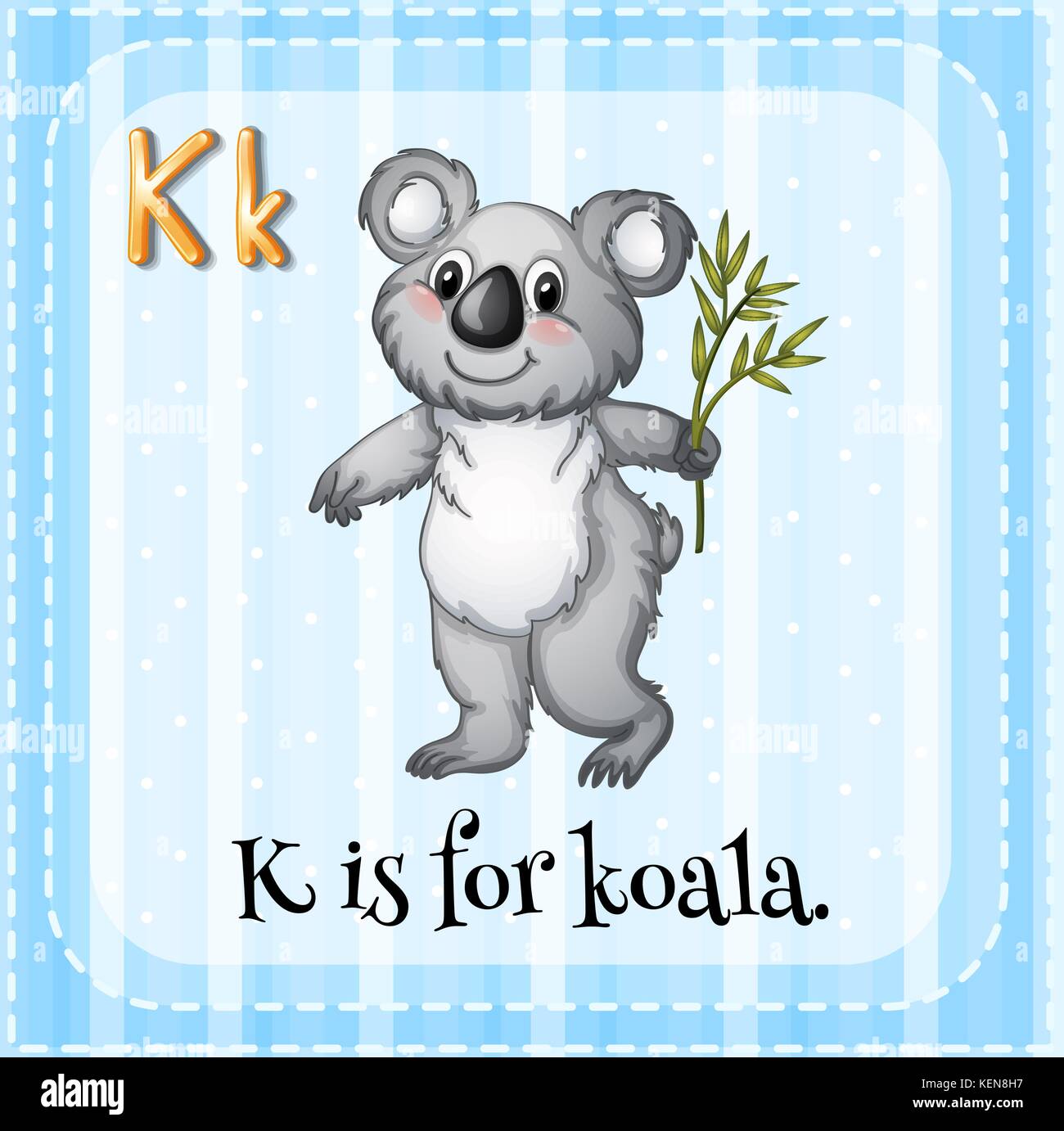 Illustration of a letter K is for koala Stock Vector Image & Art - Alamy