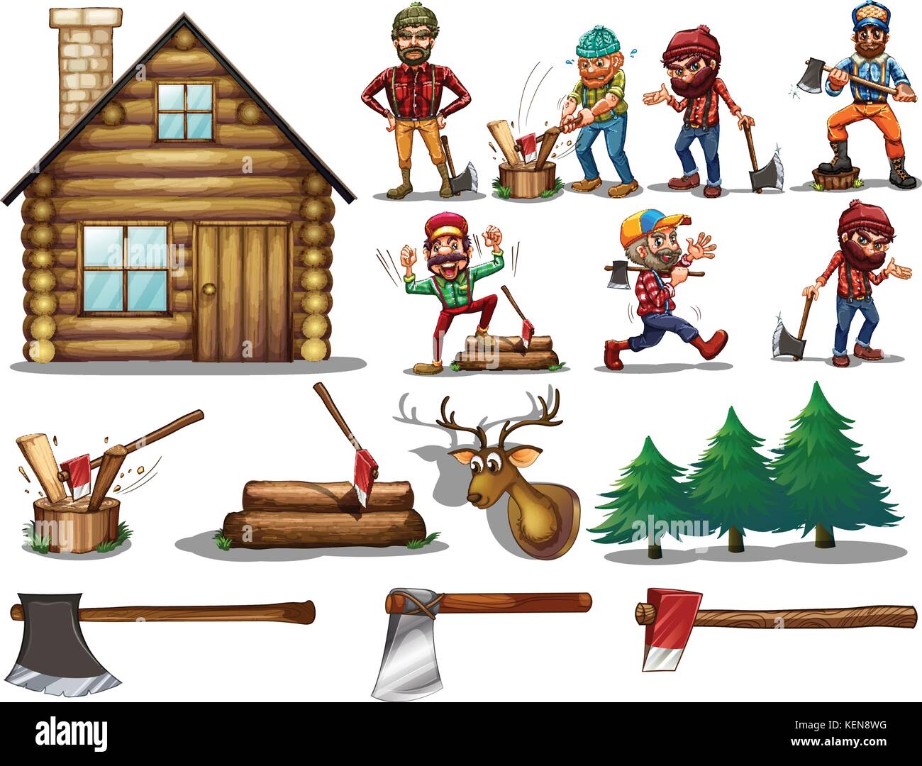Farmer actions Stock Vector Images Alamy