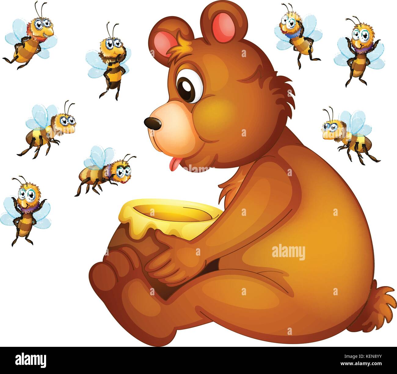 Bear eating honey hires stock photography and images Alamy