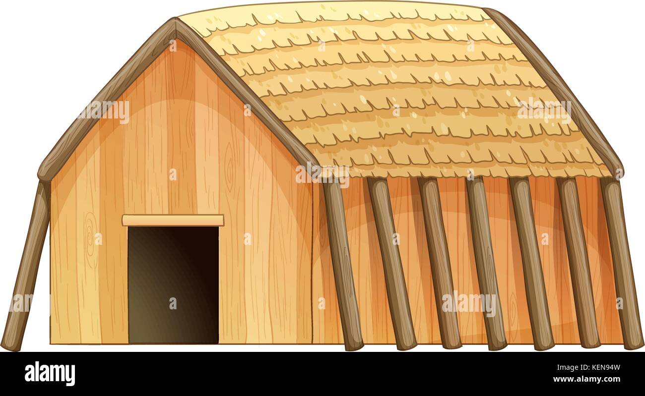Illustration of a close up cottage Stock Vector