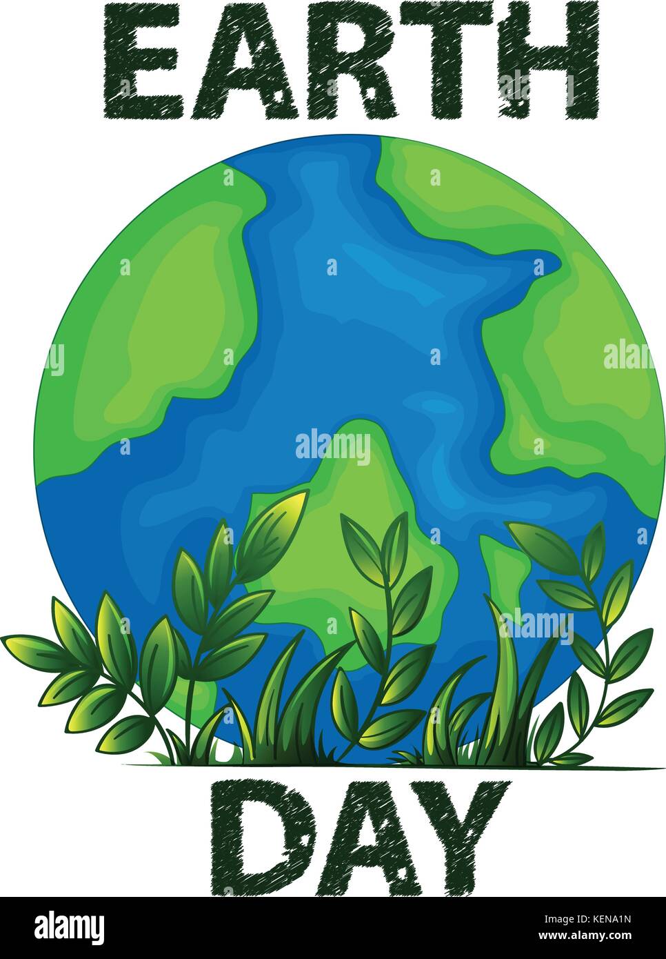 Illustration of a poster of an Earth Day Stock Vector Image & Art - Alamy