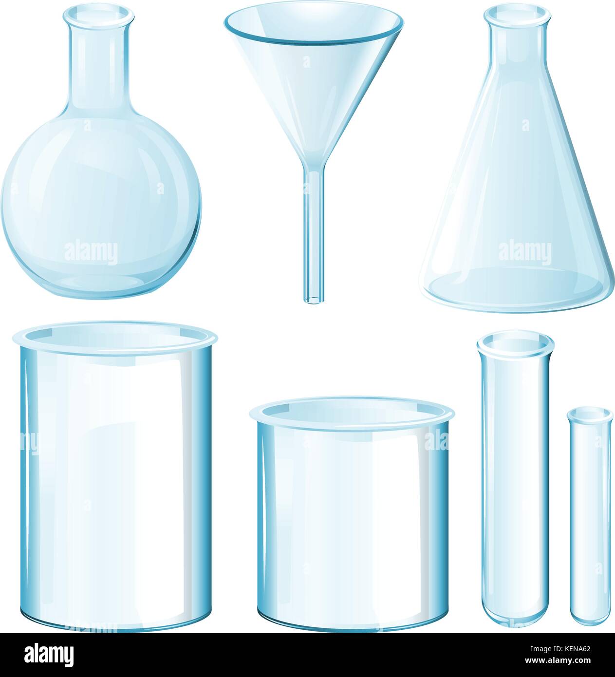 Illustration of chemical science equipments Stock Vector