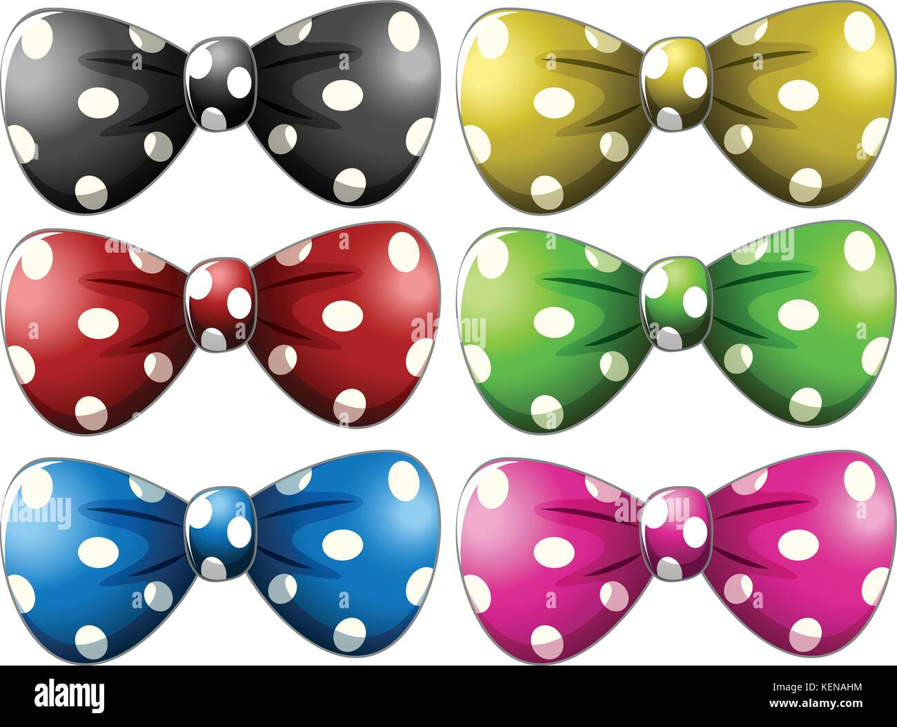 Black and white polka dot tie Stock Vector Images - Alamy