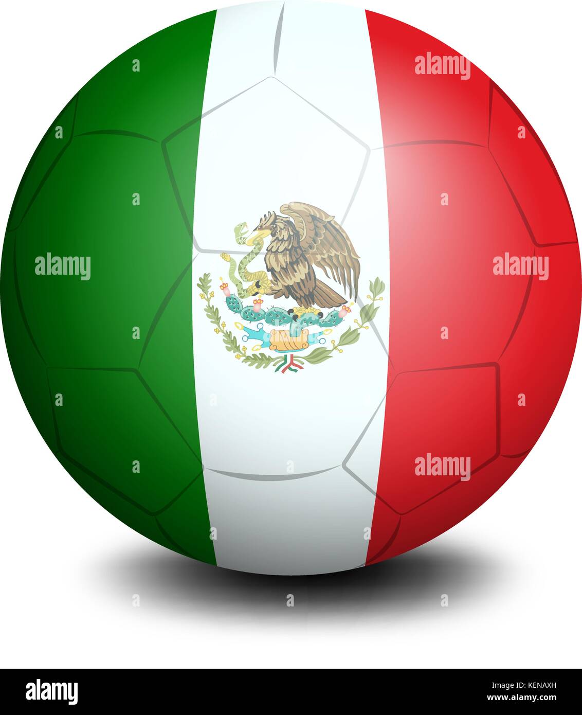 Illustration of a soccer ball with the Mexican flag on a white background  Stock Vector Image & Art - Alamy