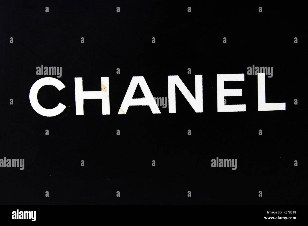Chanel logo text word Stock Photo - Alamy