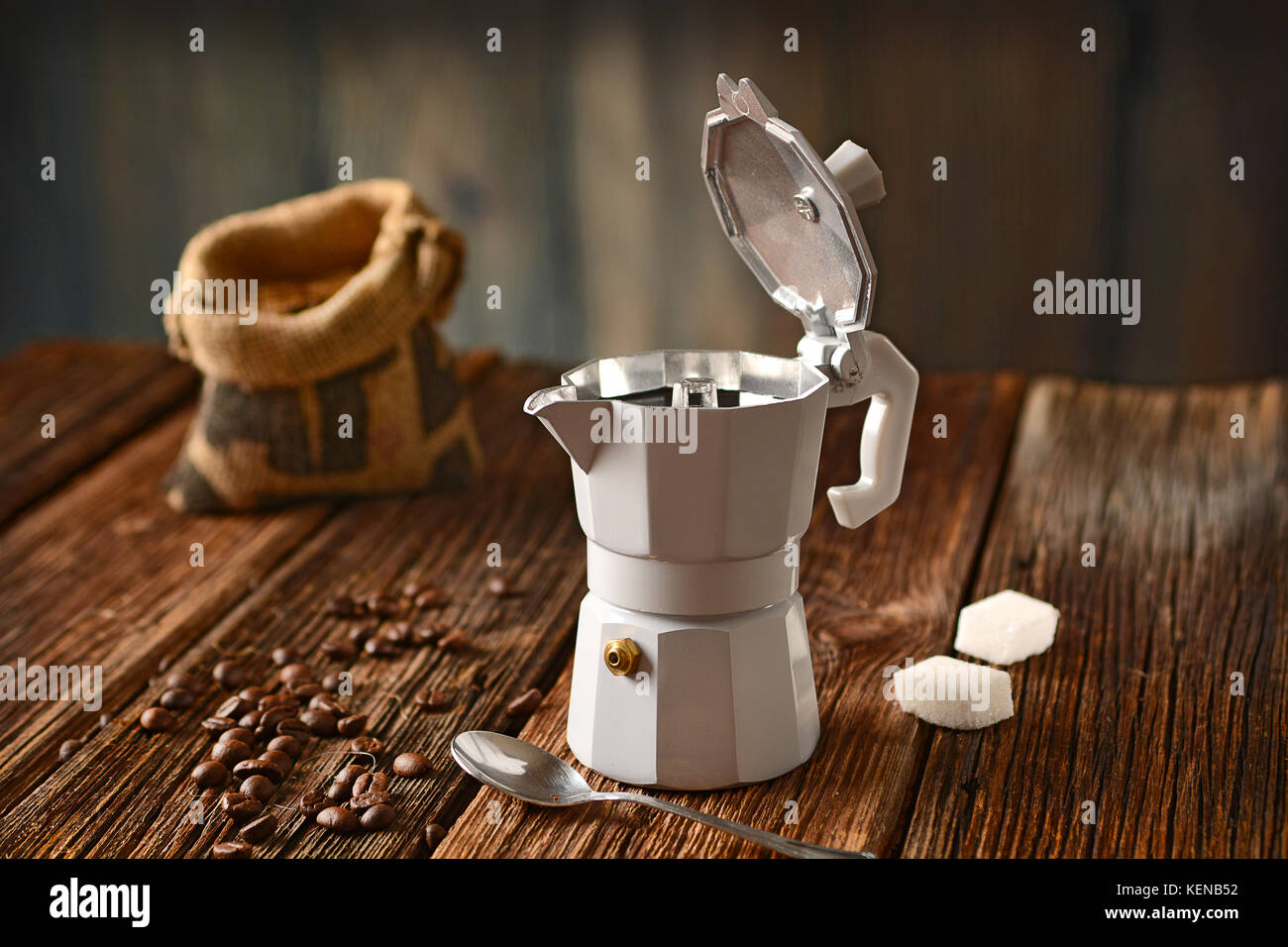 Vintage coffee dispenser for espresso coffee machine. PonCafe, brand  Oroley, Made in Spain Stock Photo - Alamy