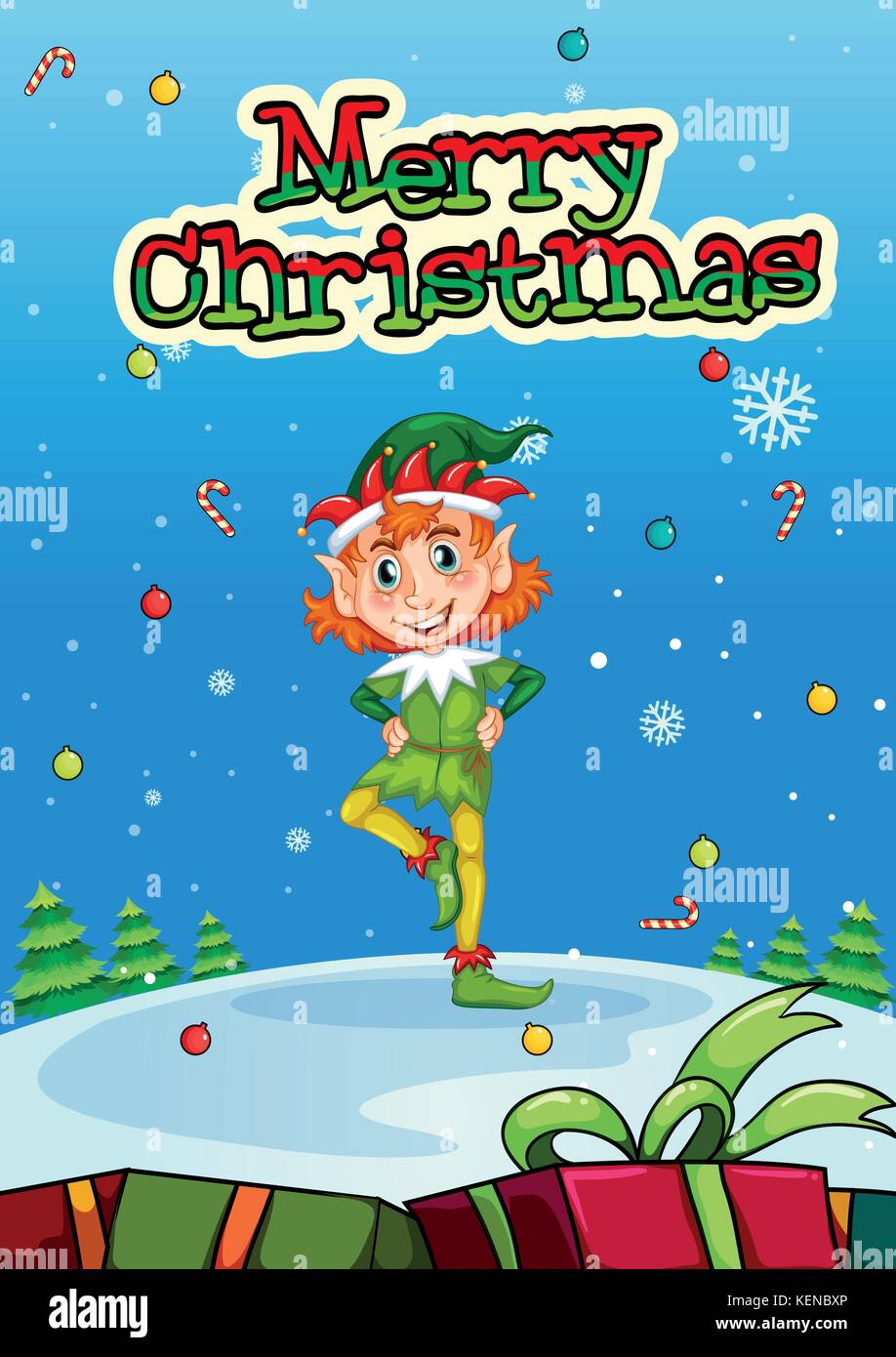 illustration of a christmas card Stock Vector Image & Art - Alamy