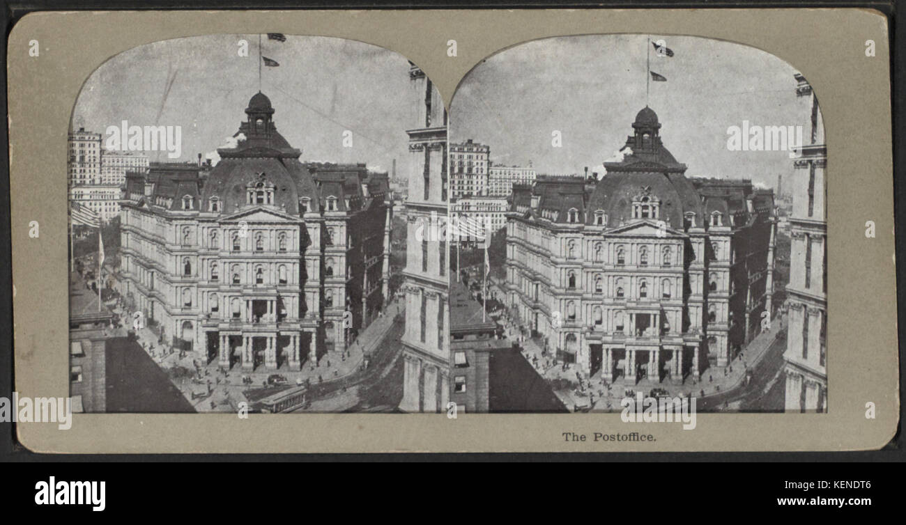 The postoffice (post office), from Robert N. Dennis collection of stereoscopic views Stock Photo