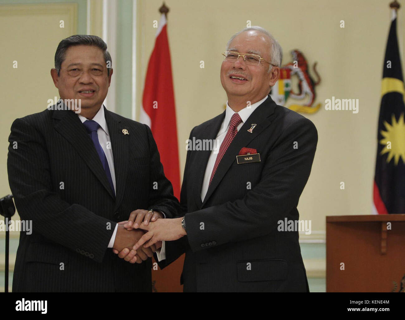 SBY dan Najib Razak 18 12 2013 Stock Photo