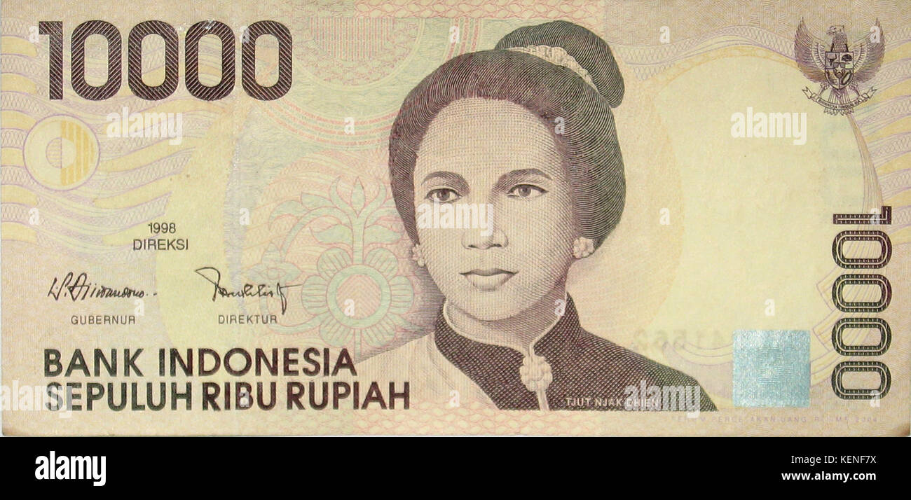 1998 series 10000 rupiah note (obverse Stock Photo - Alamy
