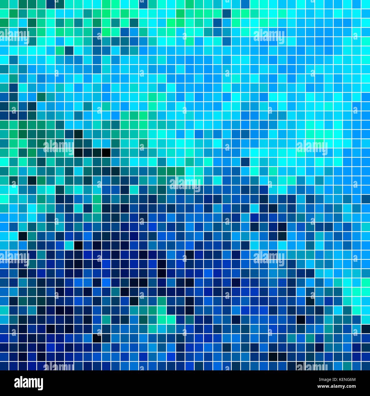 abstract vector square pixel mosaic background - blue Stock Vector ...