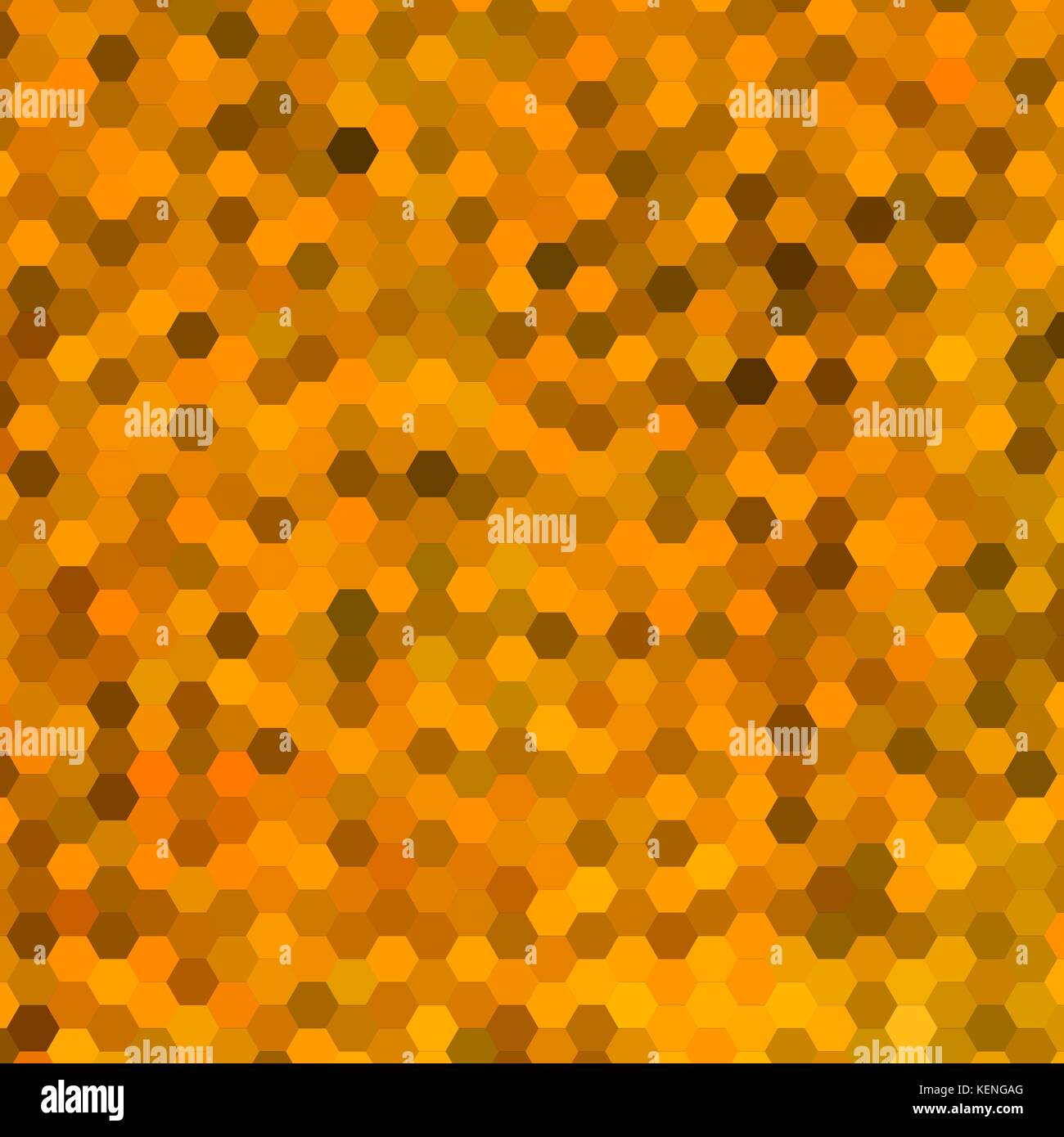 abstract vector geometric hexagon background - orange and brown Stock ...