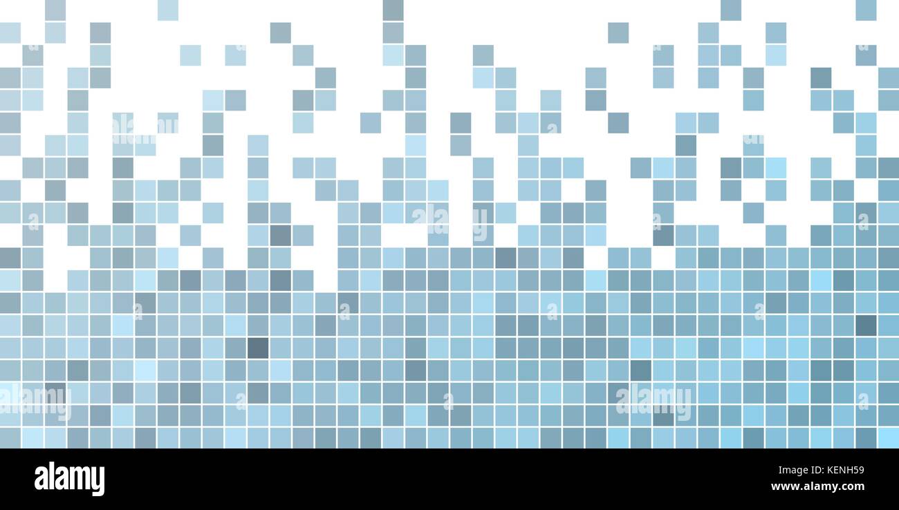 abstract vector square pixel mosaic background - blue Stock Vector ...