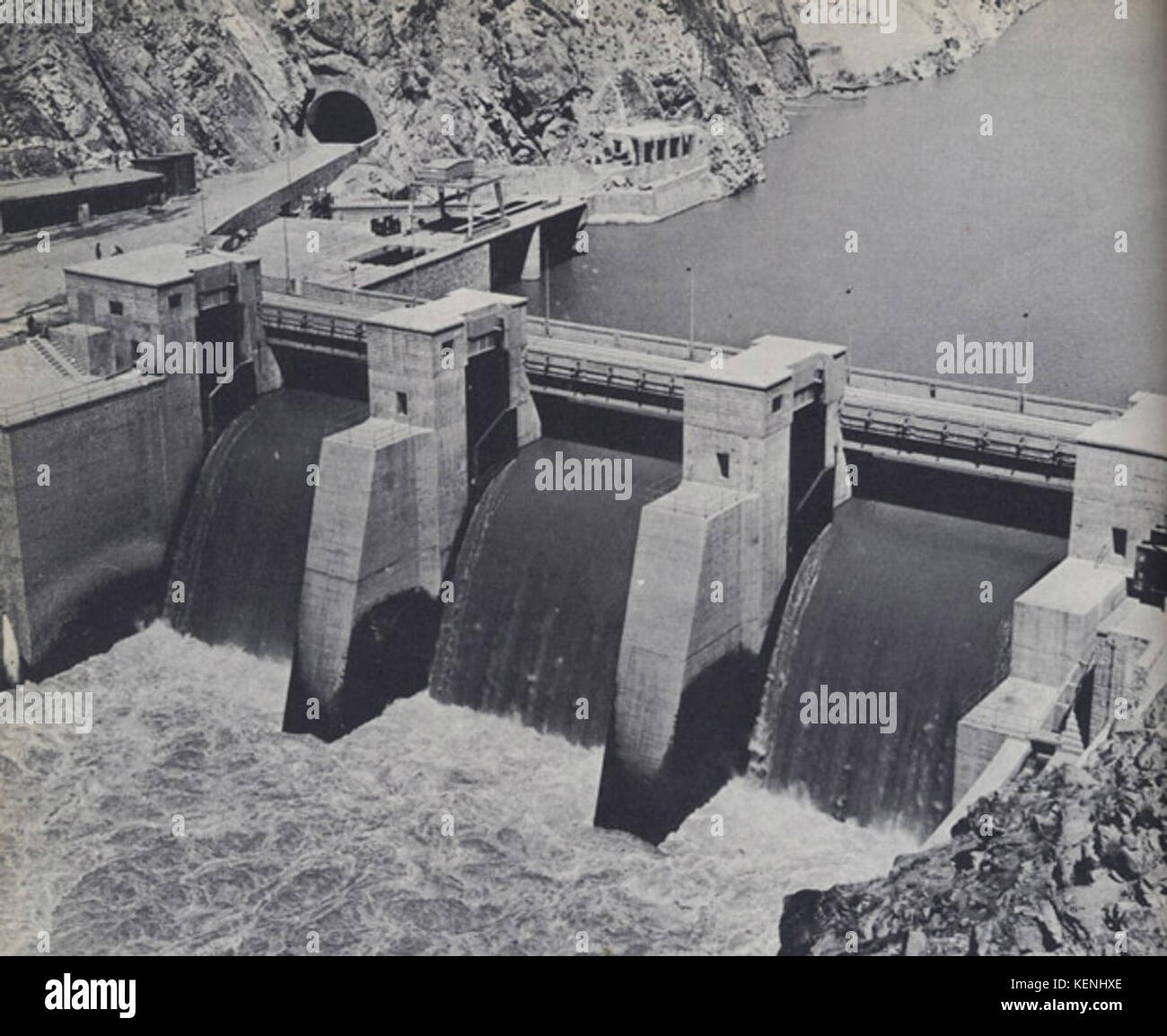 1950s Afghanistan Sarobi hydro power plant on Kabul River Stock Photo ...