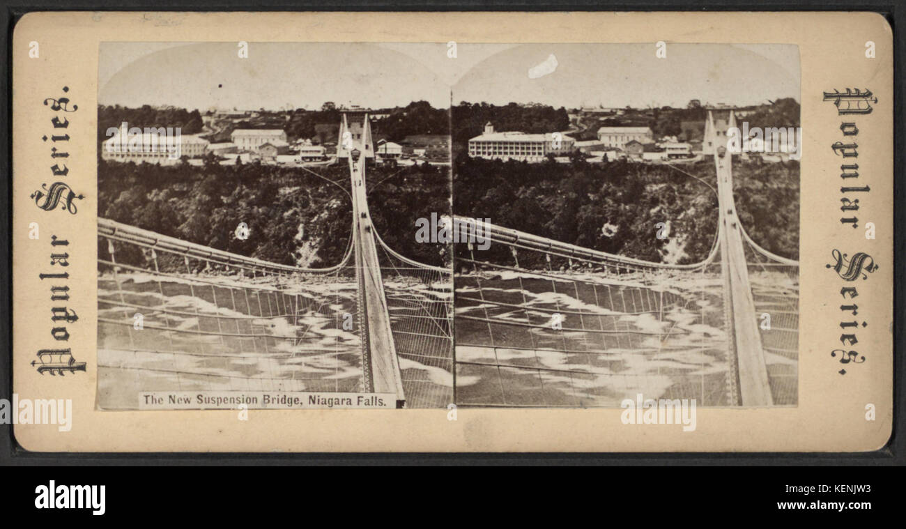 The new suspension bridge, Niagara Falls, from Robert N. Dennis