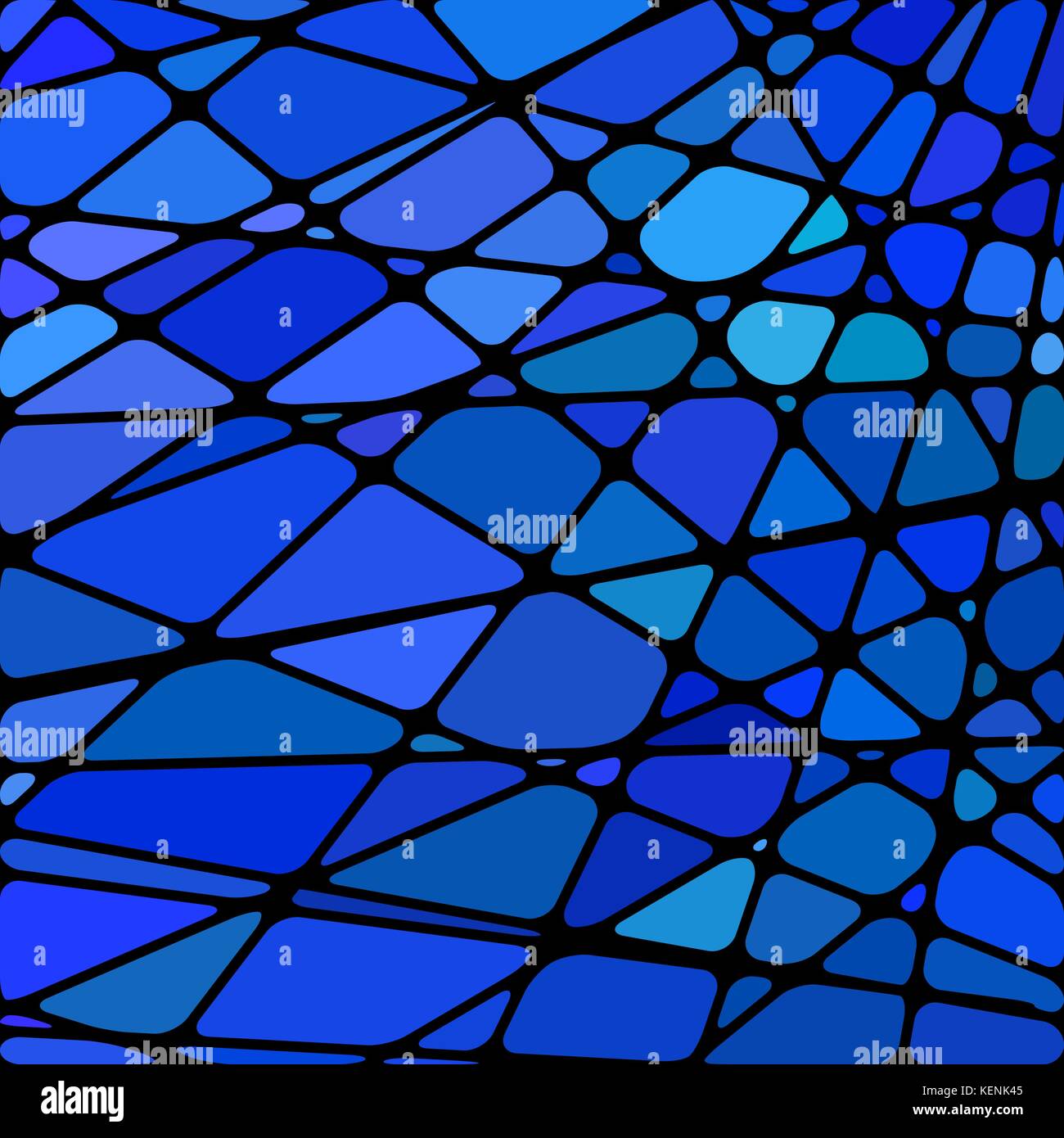 abstract vector stained-glass mosaic background - bright blue Stock ...
