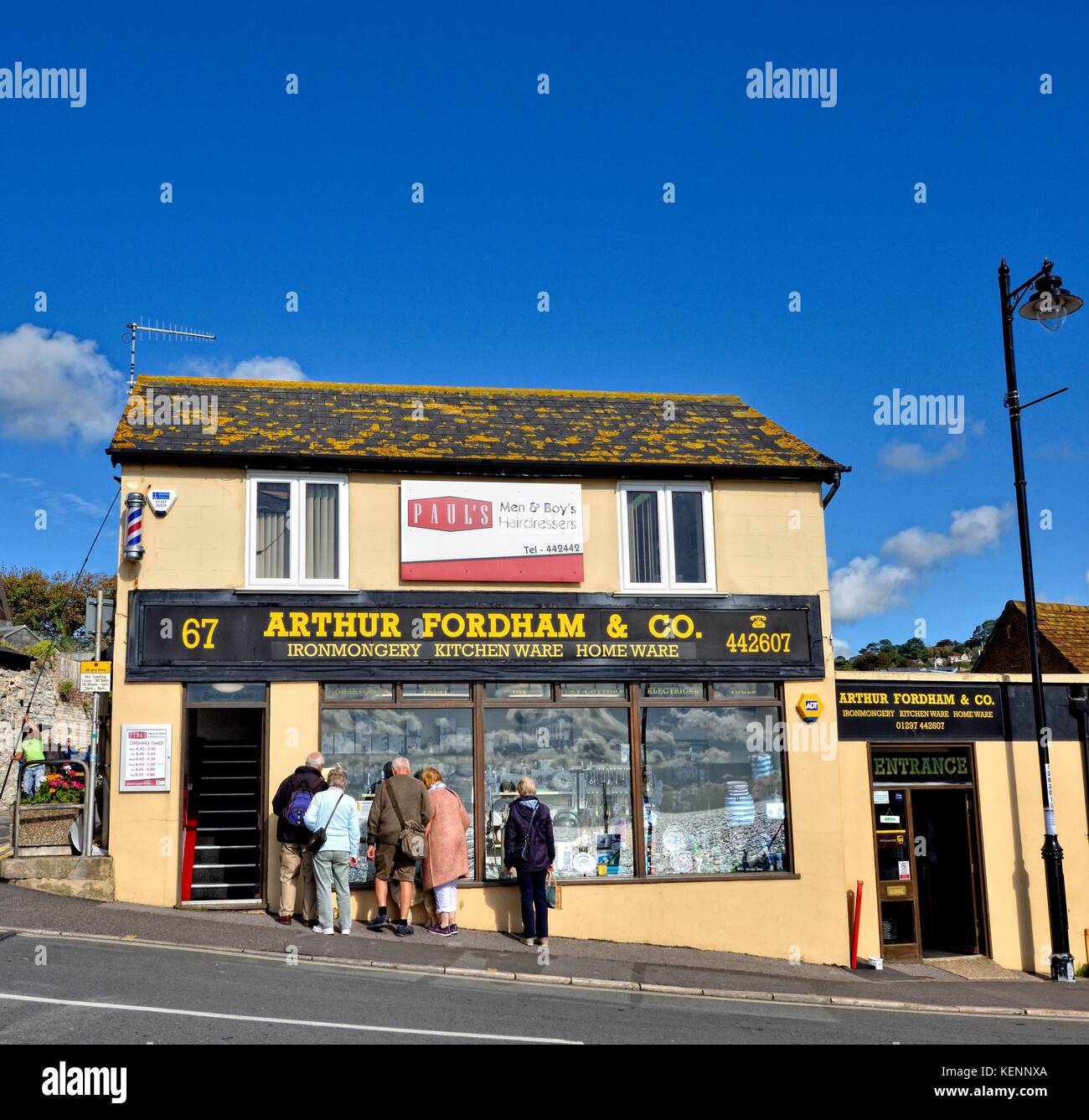 Traditional Ironmongers shop Lyme Regis Dorset England UK Stock Photo