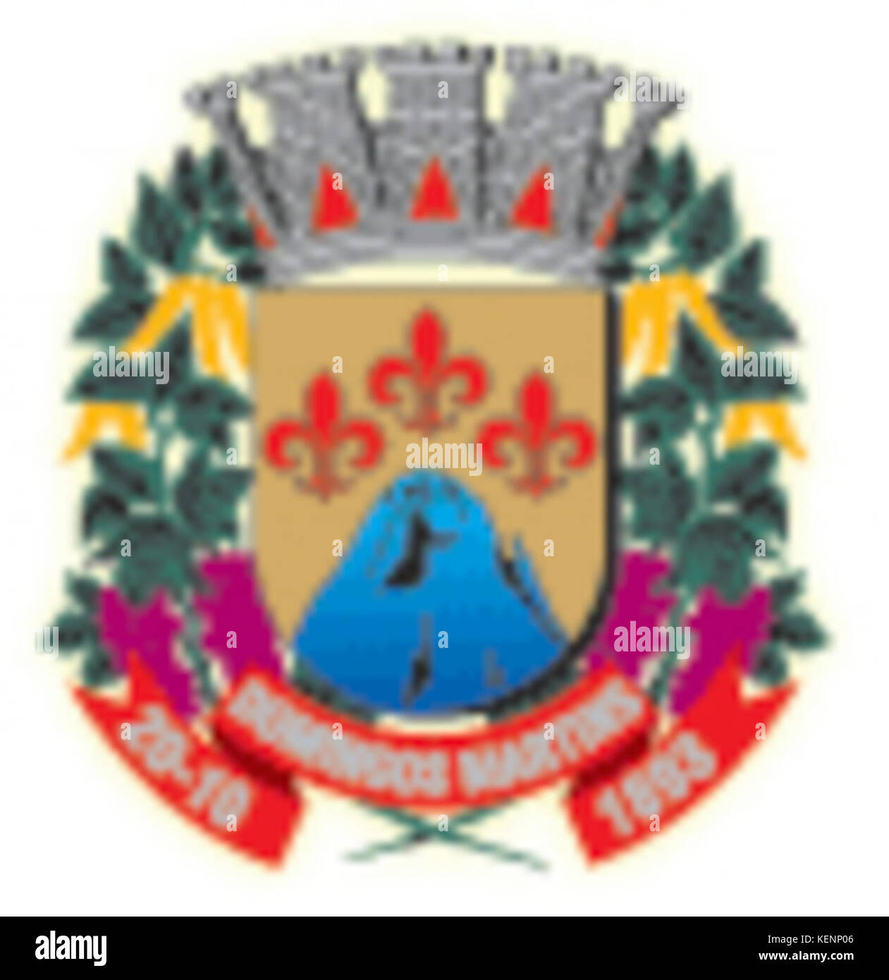 A depiction of the Brasão de Domingos Martins, a coat of arms