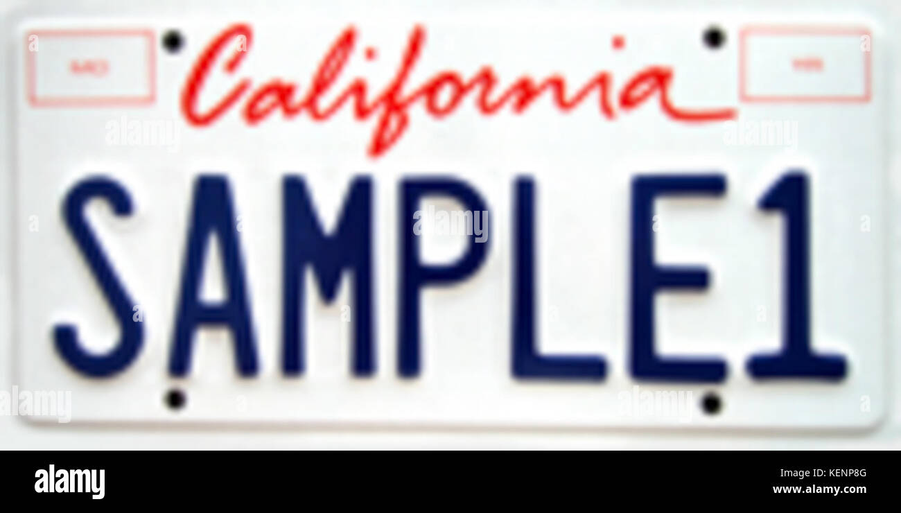 California license plate Stock Photo Alamy