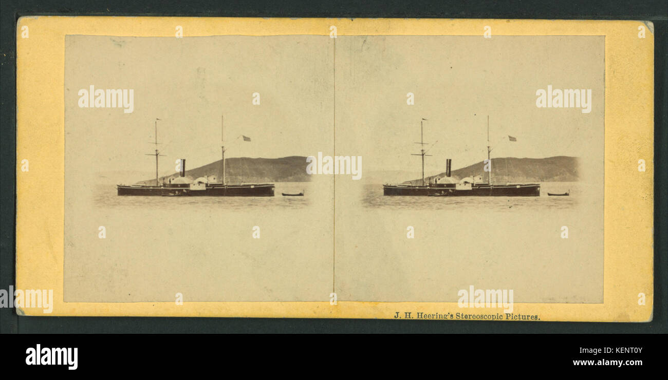 View of Alcatraz, by Heering, J. H. (John H.), 1815 1873 Stock Photo