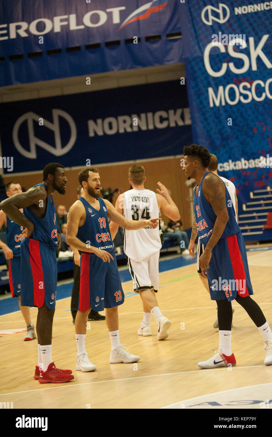 22.10.17, CSKA Moscow-Avtodor Saratov, Basketball VTB League, Second round,  USK im Gomelskogo Arena, Moscow, Russia Stock Photo - Alamy