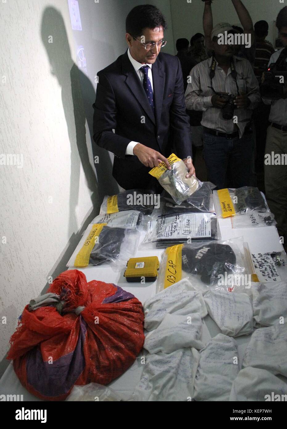 CTD Chief Amir Farooqi gives briefing about seized ammunitions and