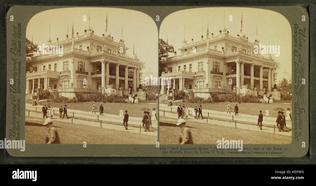 The 'New Kentucky Home' (State Headquarters), one of the finest at the World's Fair, St. Louis, U.S.A, by Underwood & Underwood Stock Photo