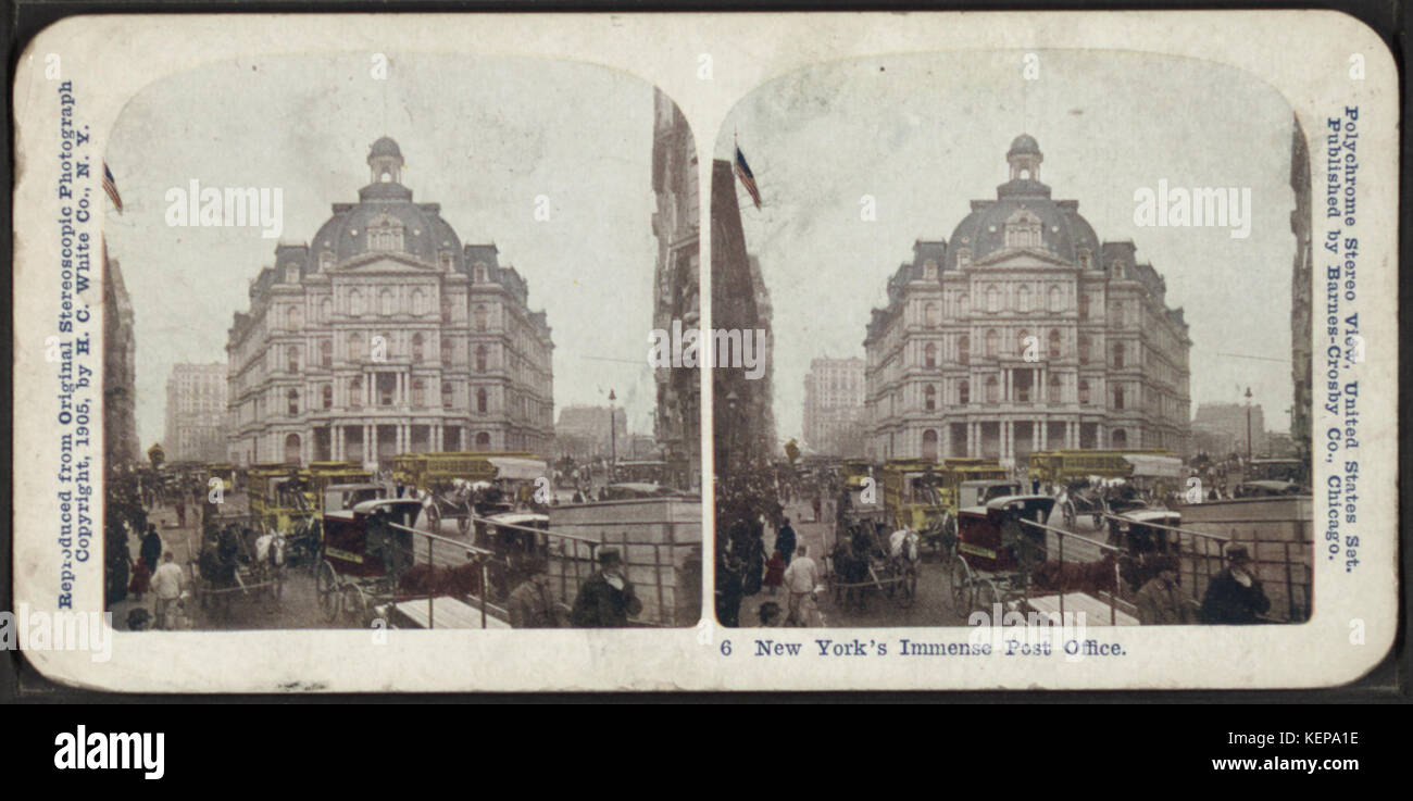 New York's immense post office, from Robert N. Dennis collection of stereoscopic views Stock Photo