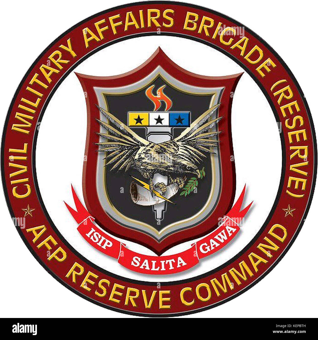 Civil Military Affairs Brigade (Reserve) Unit Seal Stock Photo