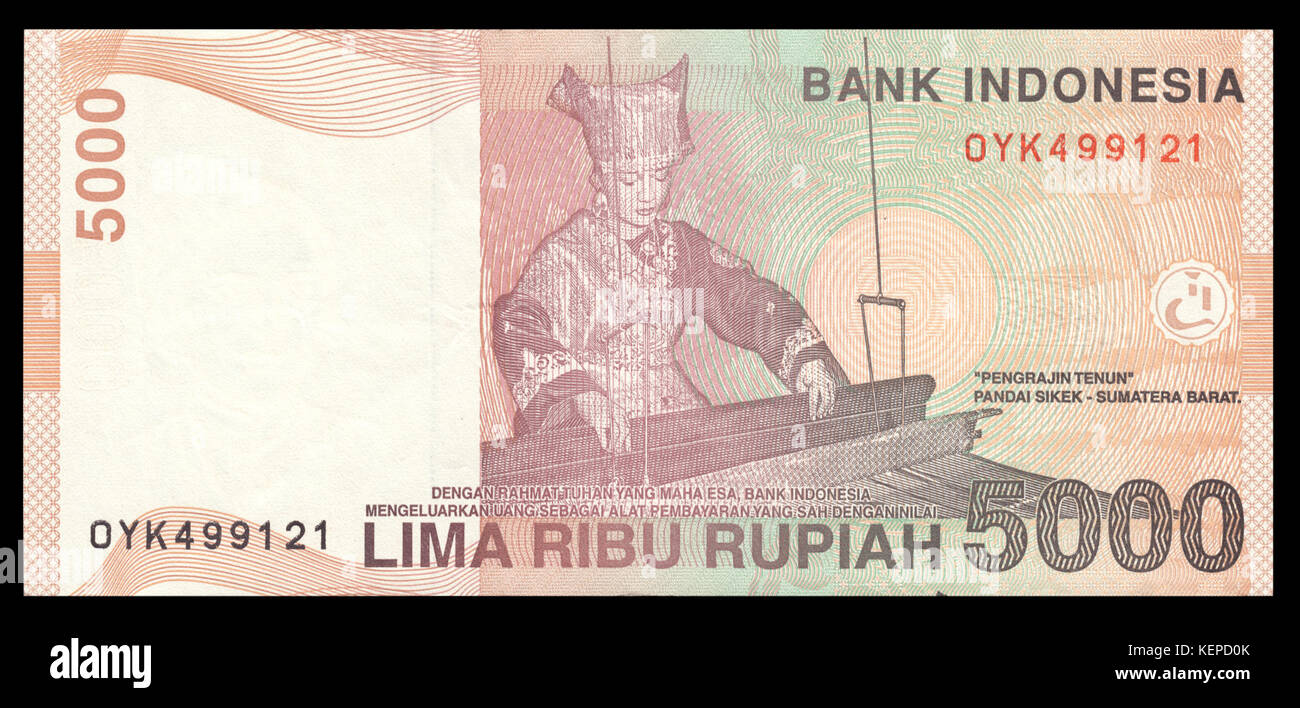 This image showcases the reverse side of a 5000 rupiah bill from ...