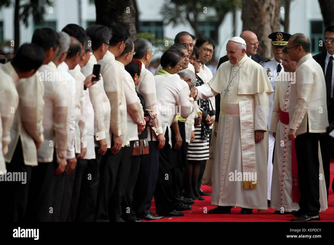 Pope Francis Malacanang 3 Stock Photo