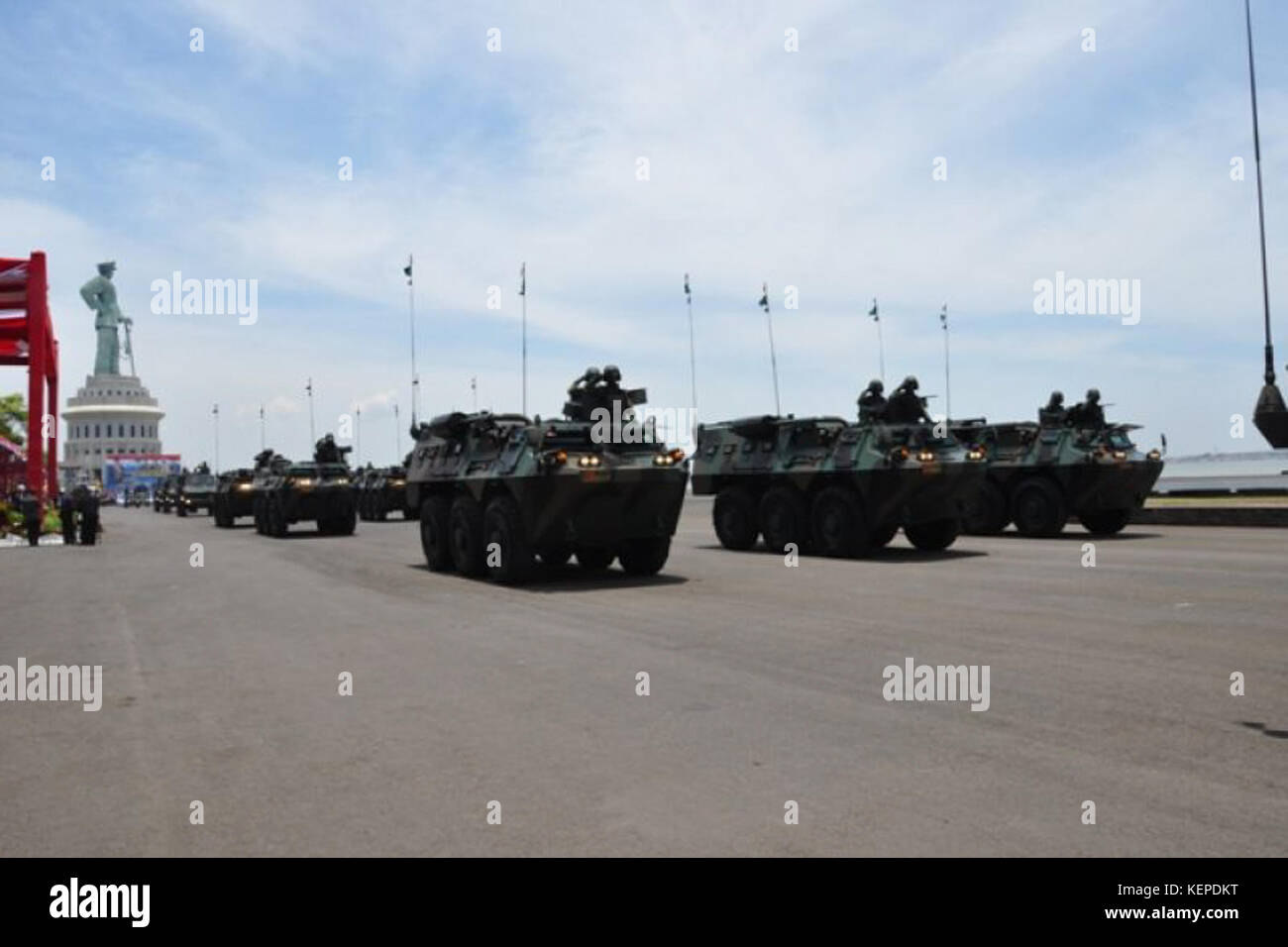 Indonesian APCs on parade Stock Photo - Alamy