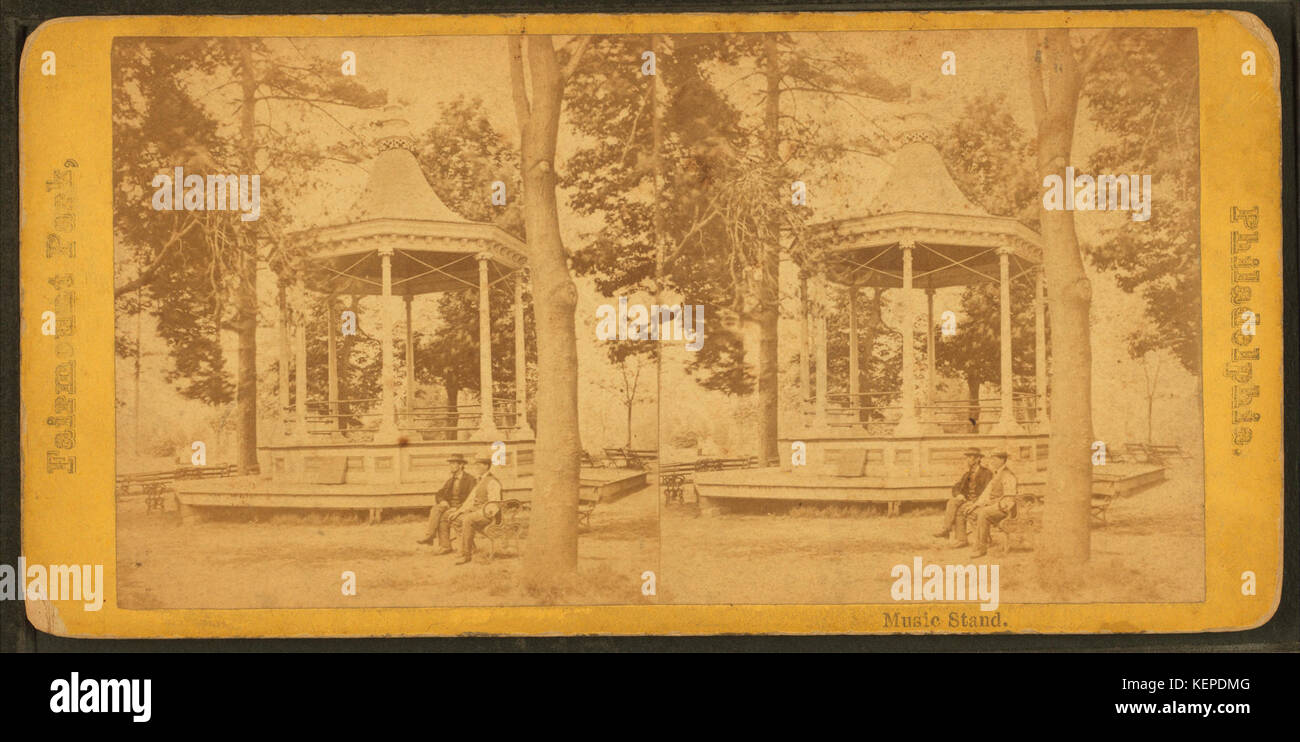 Music stand, from Robert N. Dennis collection of stereoscopic views Stock Photo