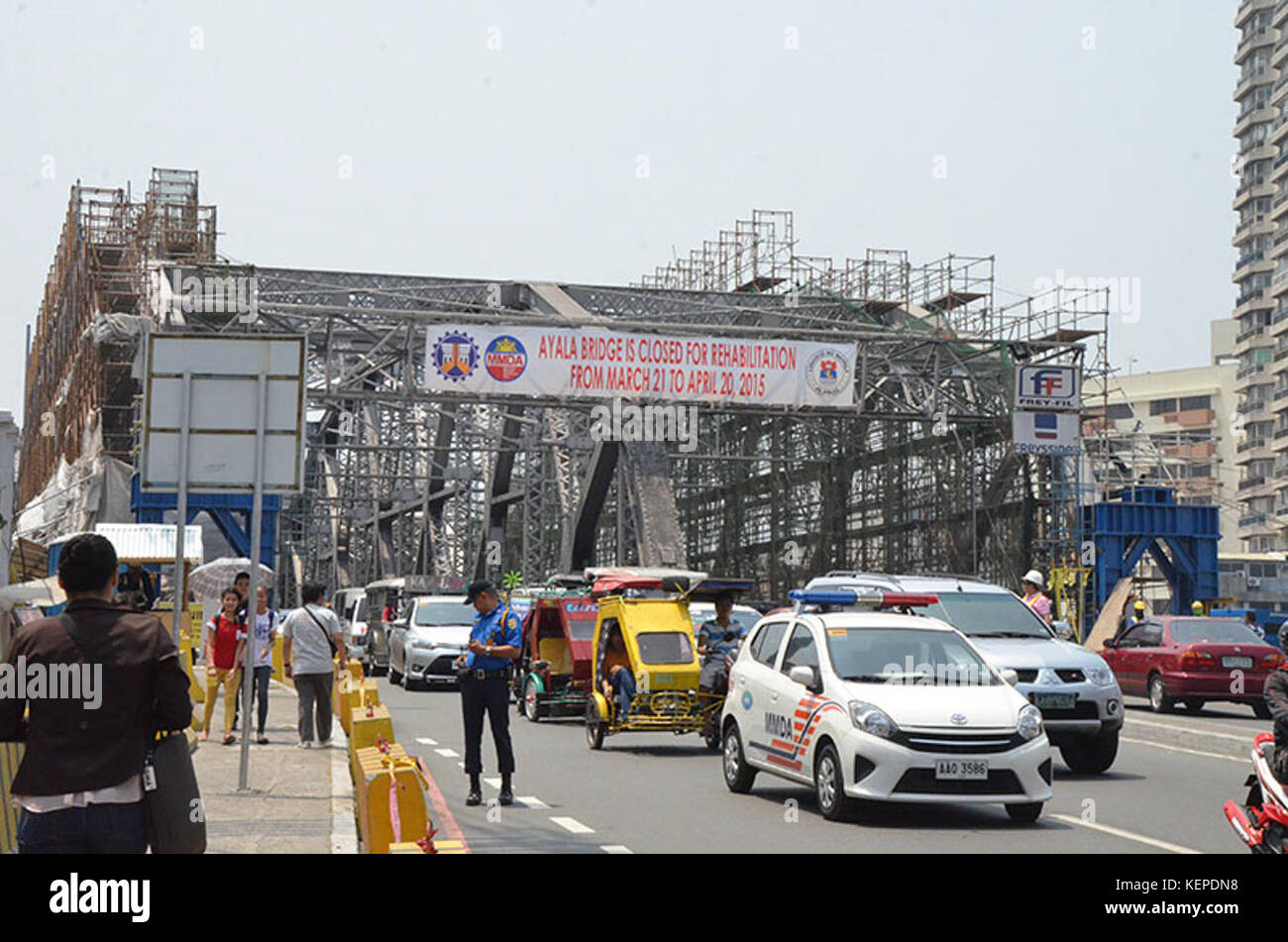 2015 Ayala Bridge rehabilitation Stock Photo