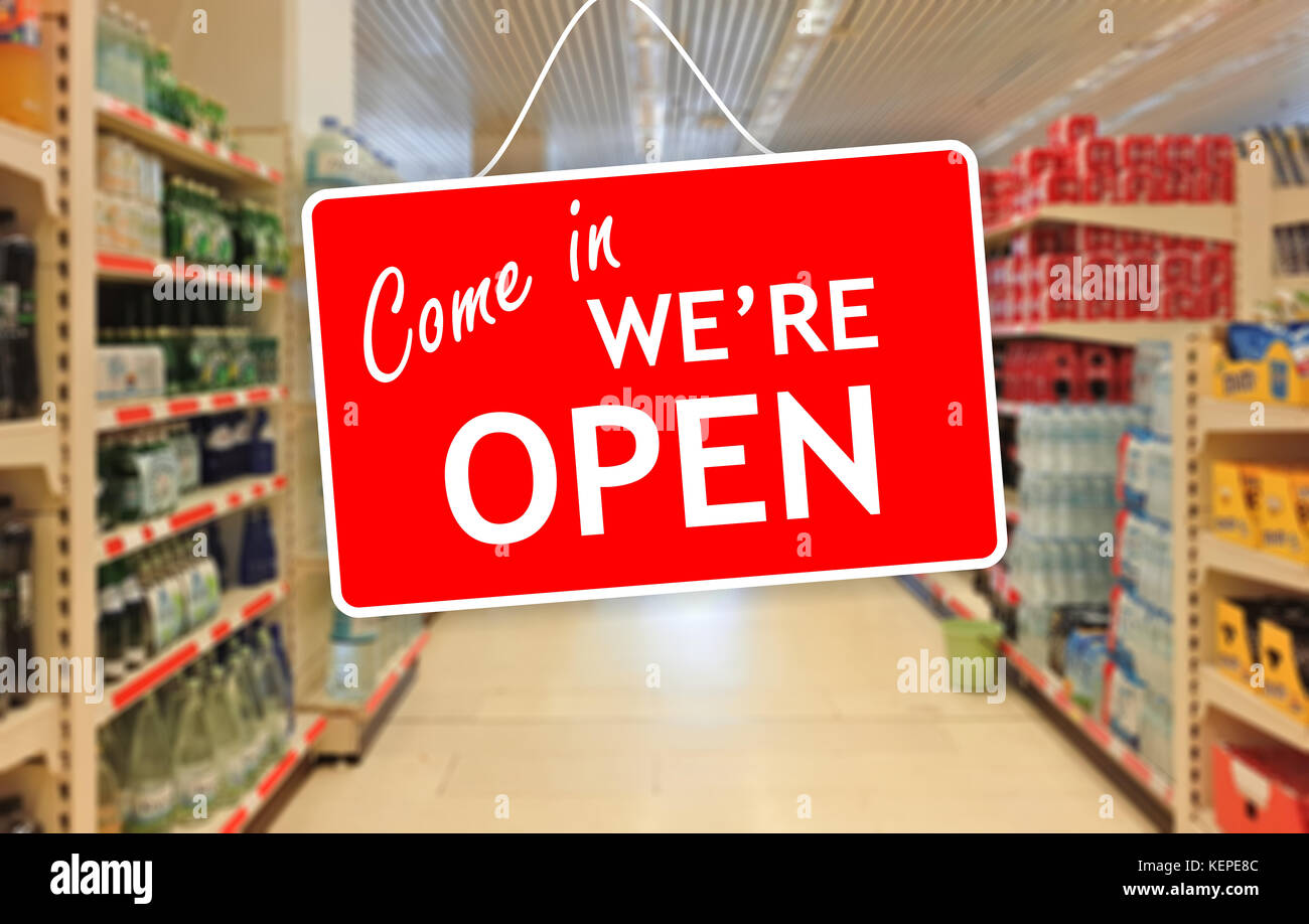 Blur supermarket in mall hi-res stock photography and images - Alamy